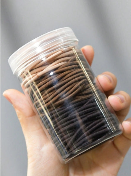 100pcs Minimalist Women's High Elastic Hair Ties + Box