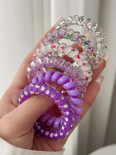 6pcs Telephone Cord Hair Ties