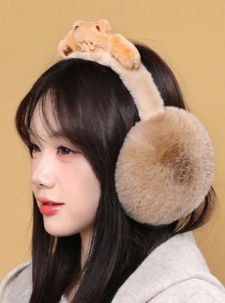 1pc Foldable Bear Design Earmuff