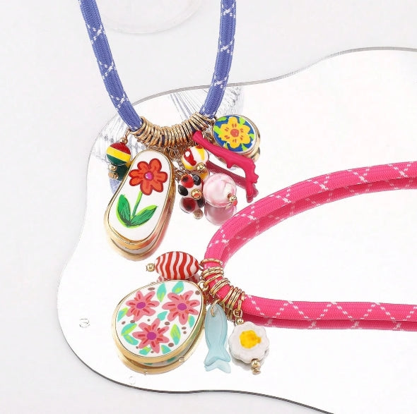 1pc Bohemian Multi-element Flower Necklace