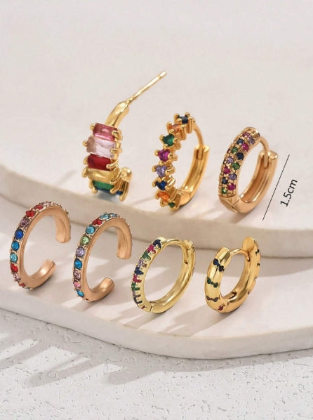 Women Colorful Earrings Set