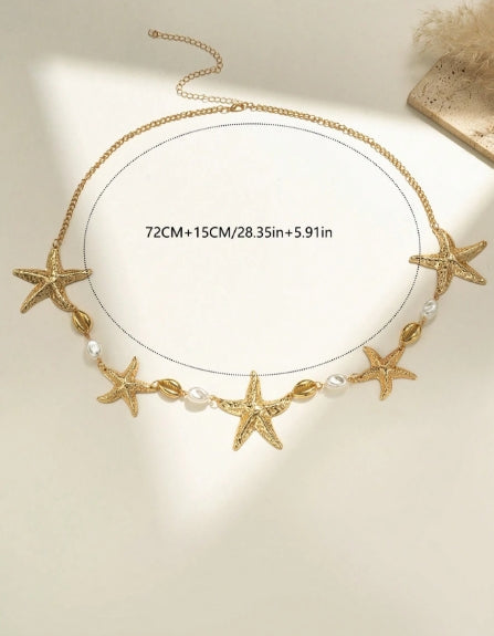 1pc Summer Starfish Waist Chain