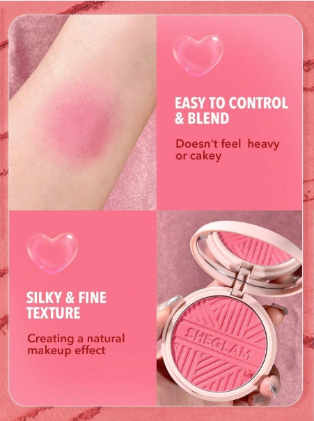SHEGLAM Divine Flush Matte Blush-Let's Escape Blush Powder 8g