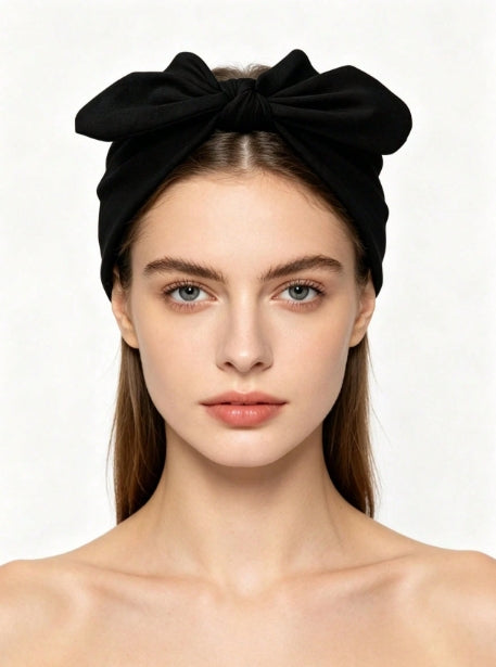 Luna Black Bow Headband