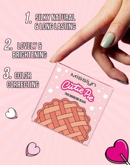 MISSLYN Cutie Pie Trio Bronzing Blush - 2F Half Baked 8g
