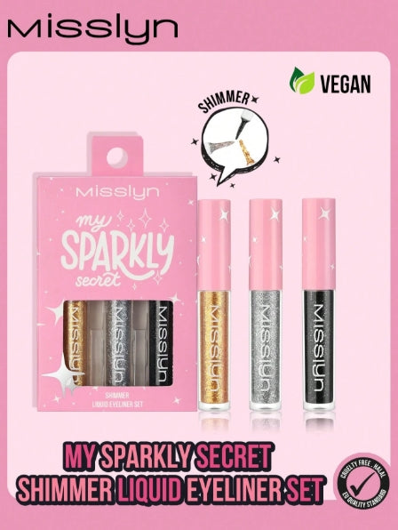 MISSLYN My Sparkly Secret Shimmer Liquid Eyeliner Set - 3pcs