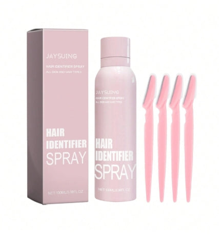 Facial Hair Removal Spray 100ml + 4pcs Eyebrows Razor