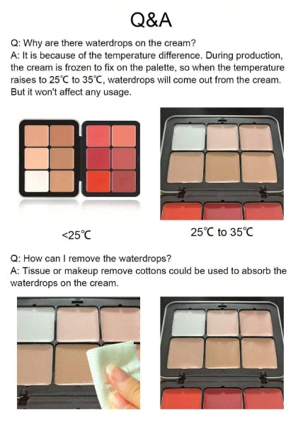 12 colors cream makeup palette