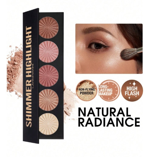 5 Colors Long lasting powder palette