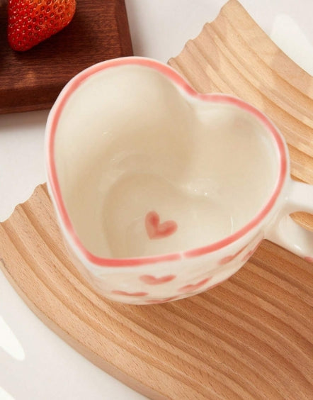 1pc White heart mug 250ml