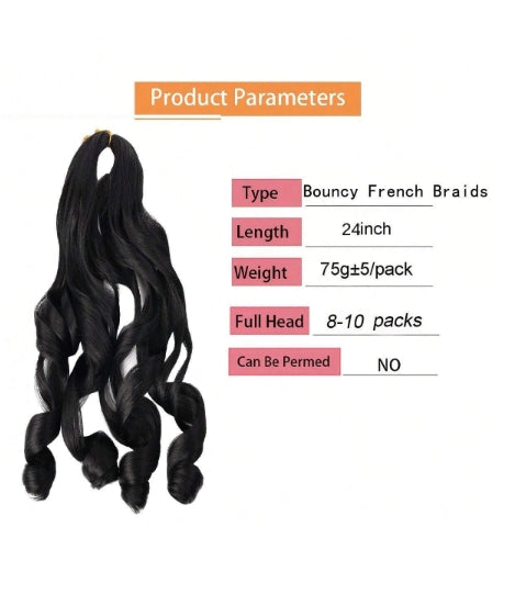French Curly Braiding Hair