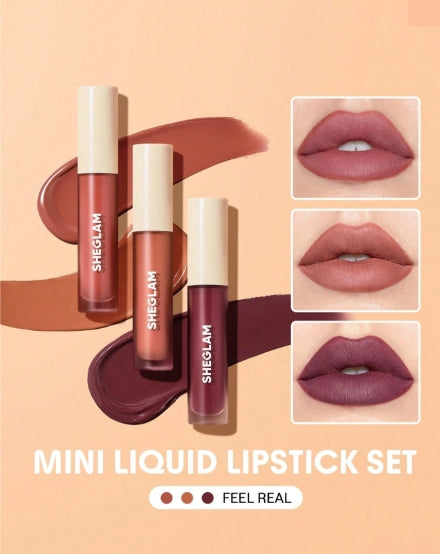 SHEGLAM Matte Allure Mini Liquid Lipstick 3Pcs/Set