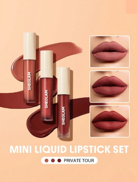SHEGLAM Matte Allure Mini Liquid Lipstick 3Pcs/Set