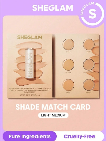 SHEGLAM Foundation Stick's Shade Match Card