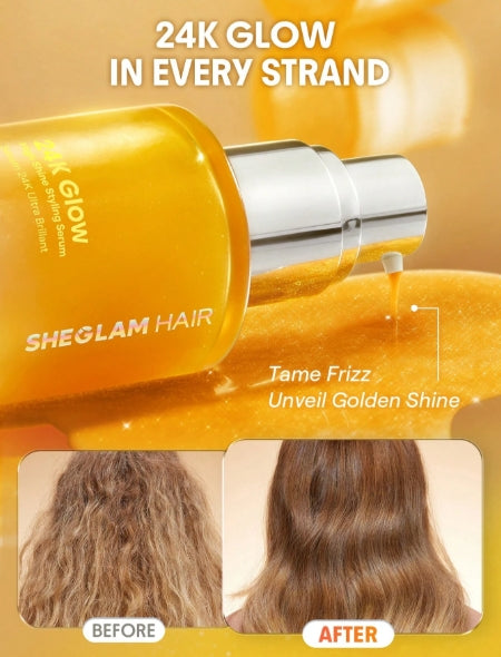 SHEGLAM HAIR 24K Glow High Shine Styling Serum-10ml