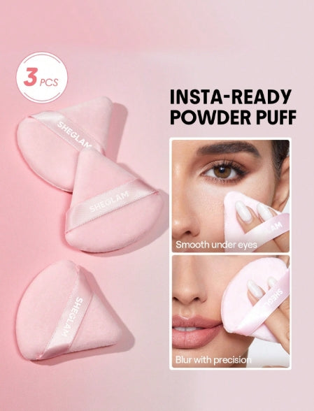 SHEGLAM Insta-Ready Powder Puff Triangle Shaped 3pcs Set