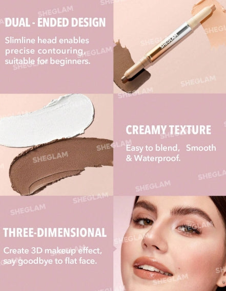 SHEGLAM Fine Line 2-In-1 Nose Contour & Highlight Pen