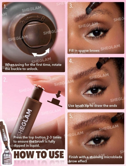 SHEGLAM Angled Brush & Dip Eyebrow Gel Pen