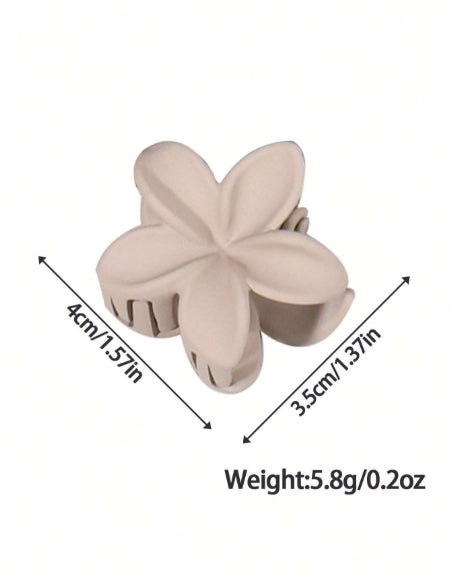 4pcs Mini Flower Matte Hair Claws 4cm