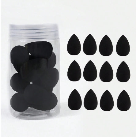12pcs Clear Jar Packed Mini Makeup Sponge Puff