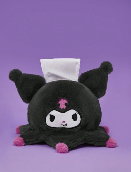 Kuromi Embroidered Plush Tissue Box Cover