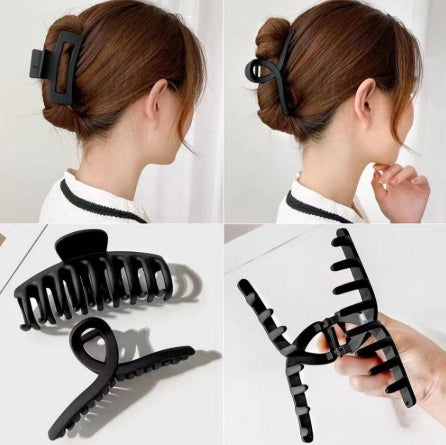 1pc Black Matte Hair Claw