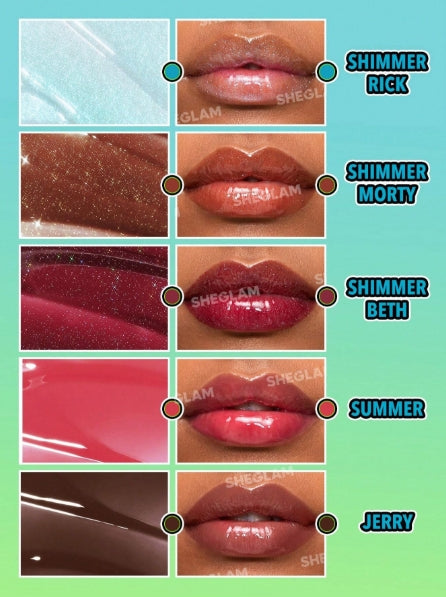 Rick & Morty X SHEGLAM 5pcs Lip Gloss Set