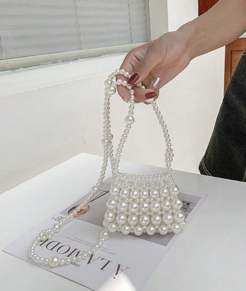 UGALS Pearl Mini Coin Purse, Handmade Crossbody