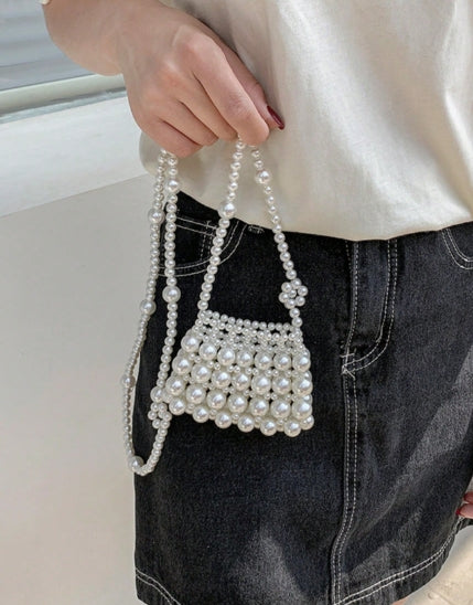 UGALS Pearl Mini Coin Purse, Handmade Crossbody