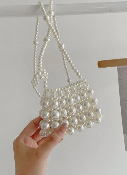 UGALS Pearl Mini Coin Purse, Handmade Crossbody
