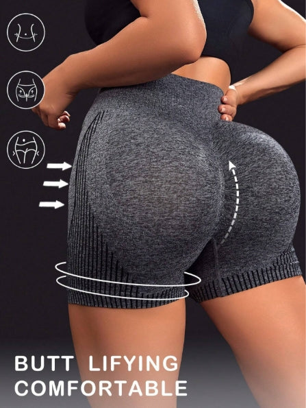 SHEIN Seamless Tummy Control Sports Shorts-SIZE SMALL
