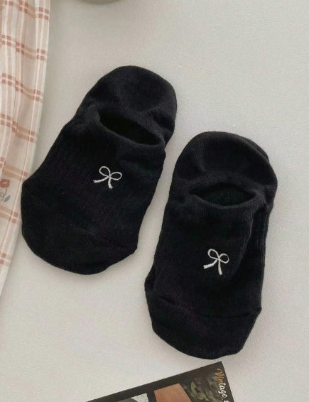 4 Pairs/Pack Women's Bow Socks