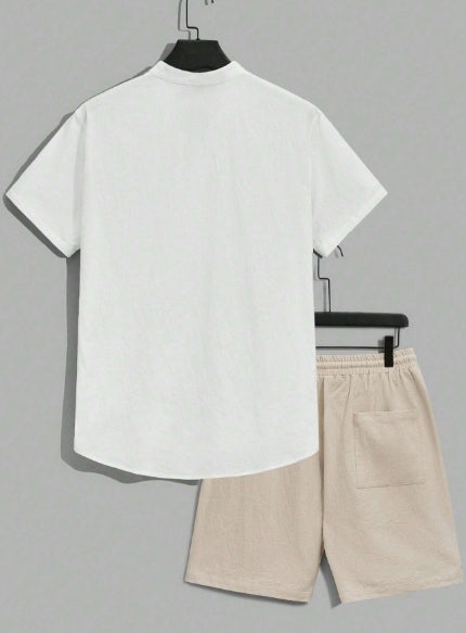 Manfinity Shirt Set with Shorts-SIZE SMALL