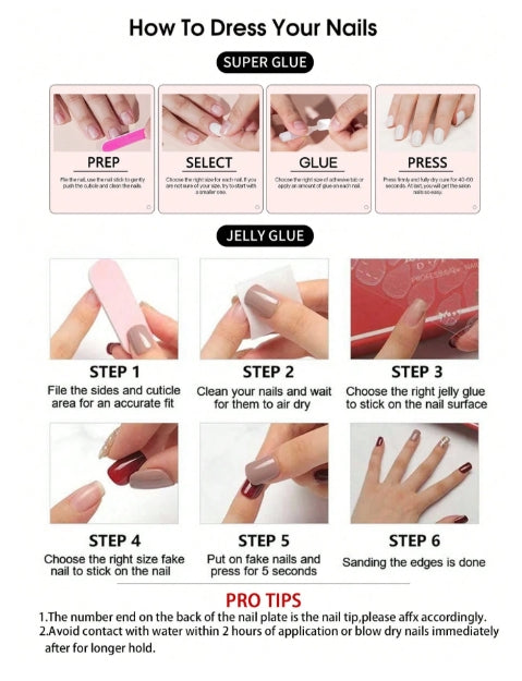 Surprise Gift Box |1 Long Almonds Press-On Nail Set