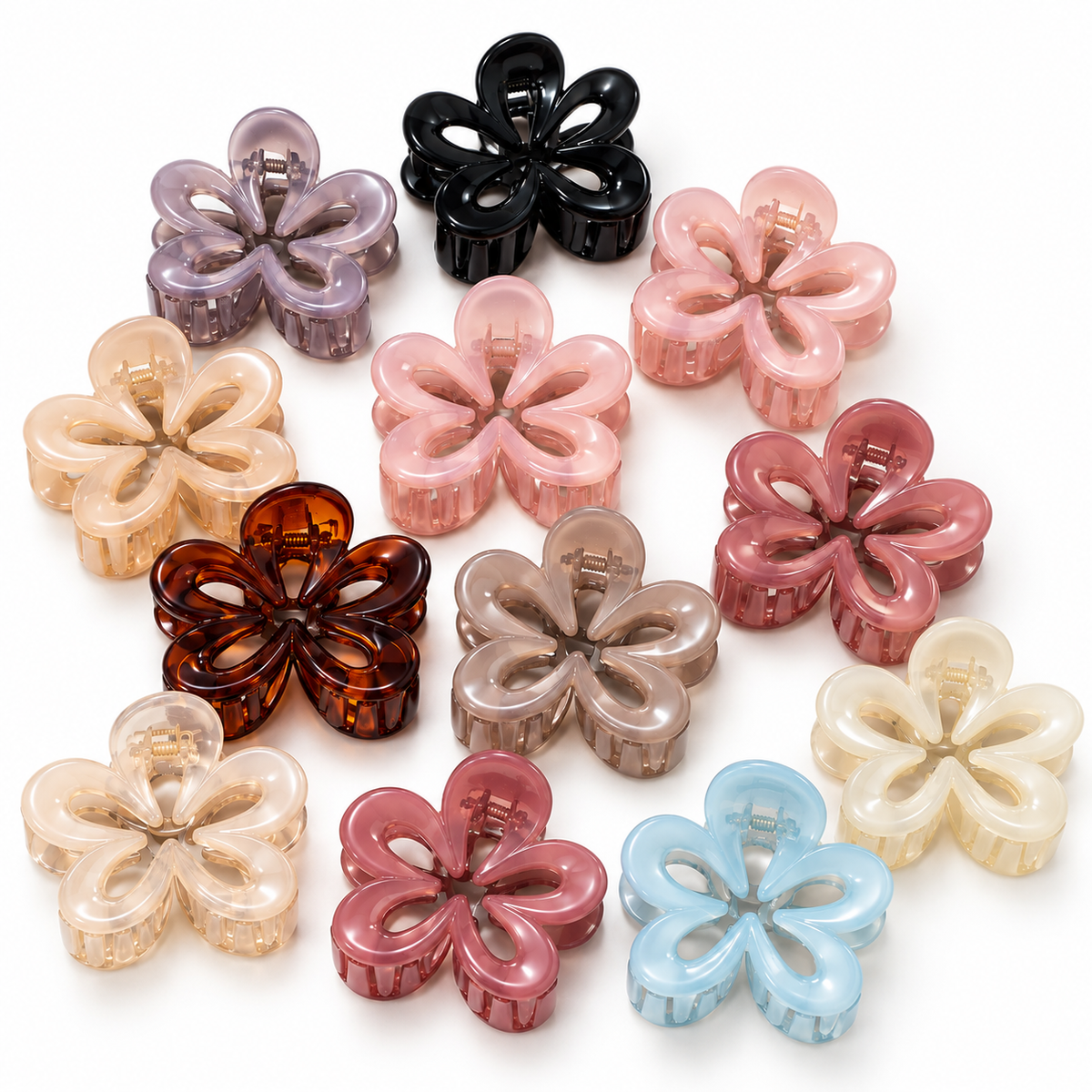 Petal Pop Translucent Hair Claw - Random Colors