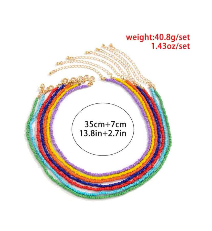 1 PC Random Minimalist Beaded Necklace