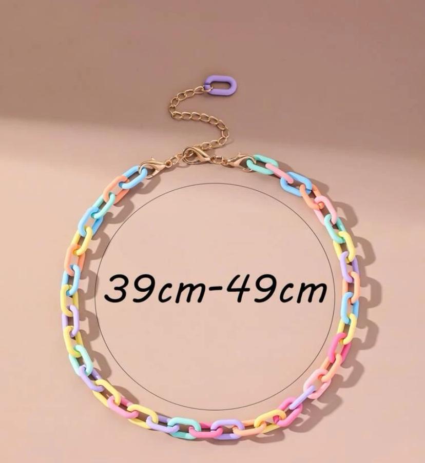 Random Color Chain Necklace