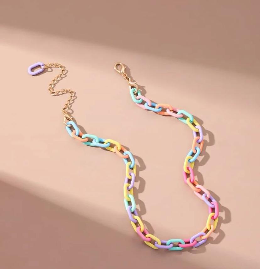 Random Color Chain Necklace