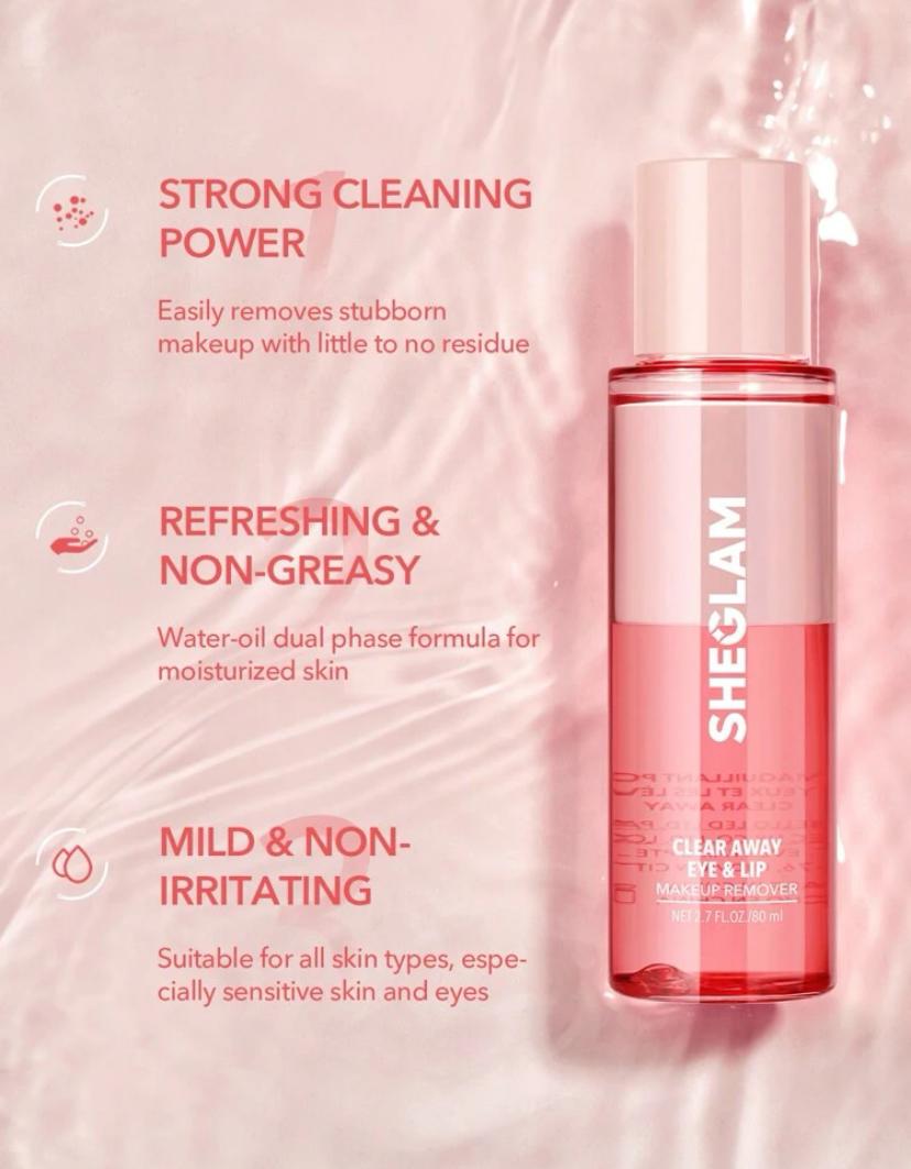 SHEGLAM Clear Away Eye Lip Makeup Remover