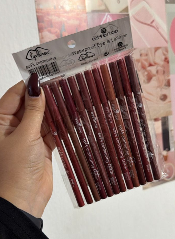 Nude Lip Liner Set – Soft Contour Long-Lasting 12 Lip Pencils