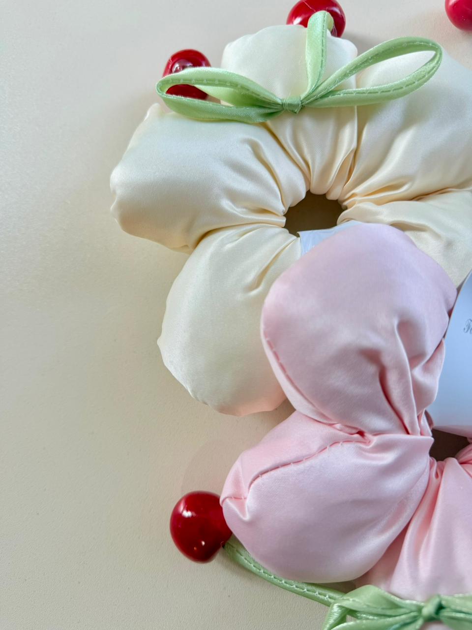 Oversized Cherry Puff Hair Tie