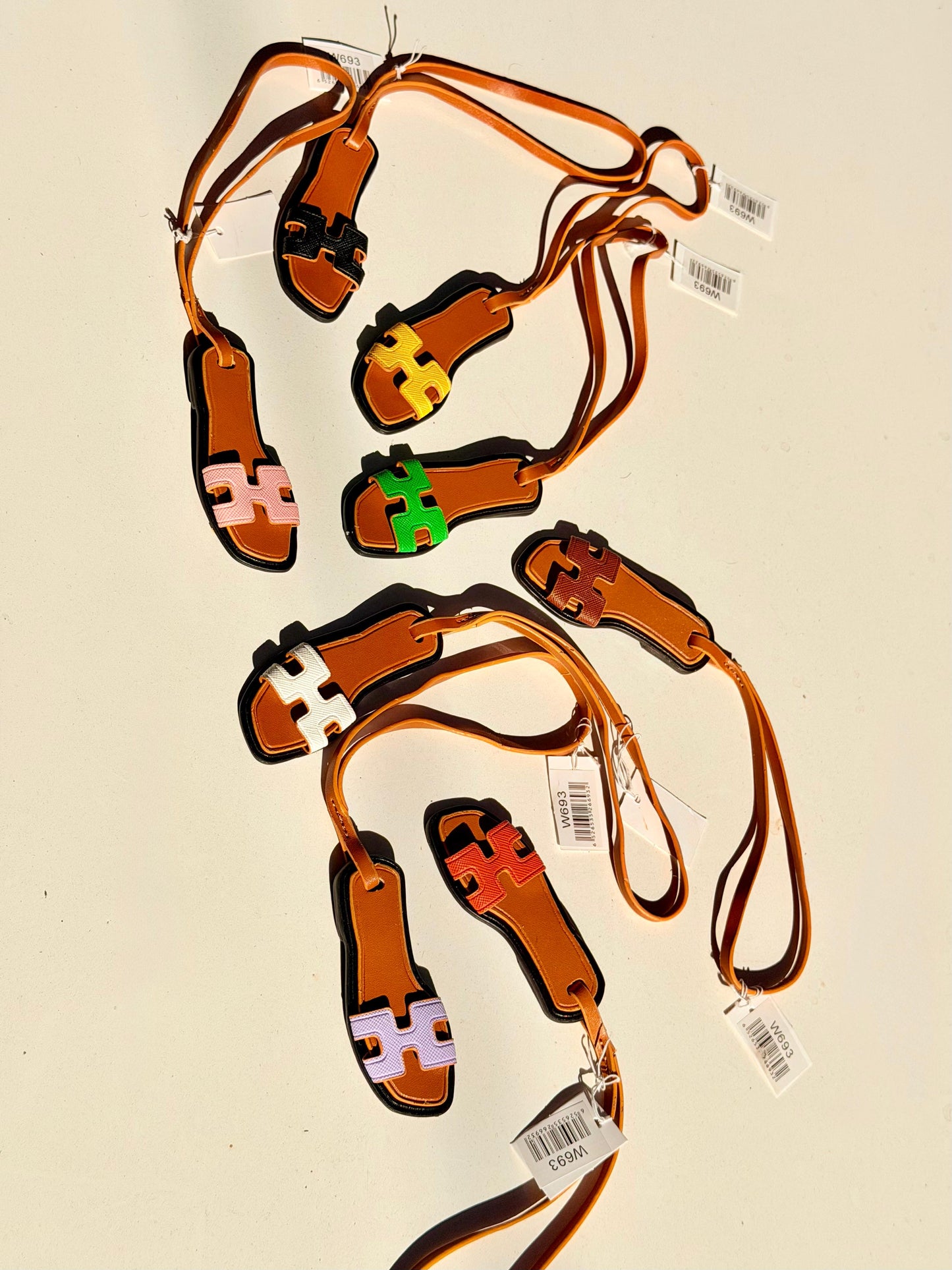 Mini Leather Sandal Bag Charm