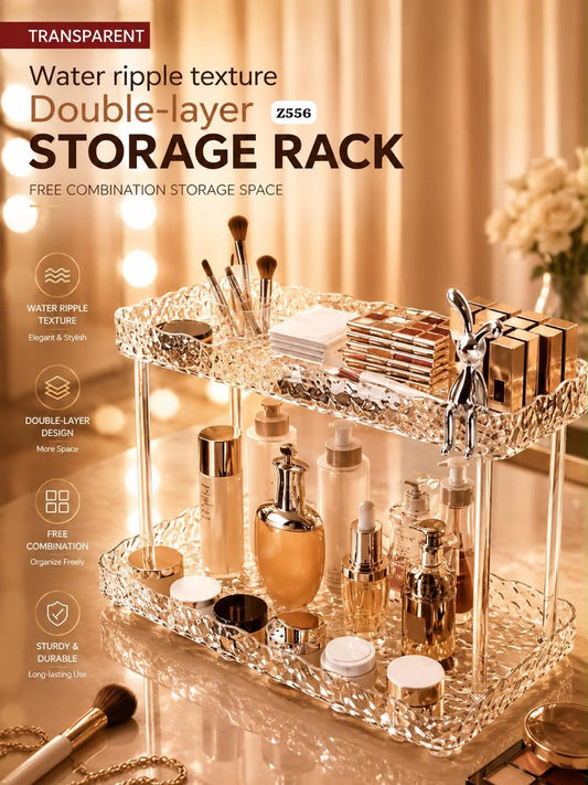 Crystal Glow Double Layer Storage Rack