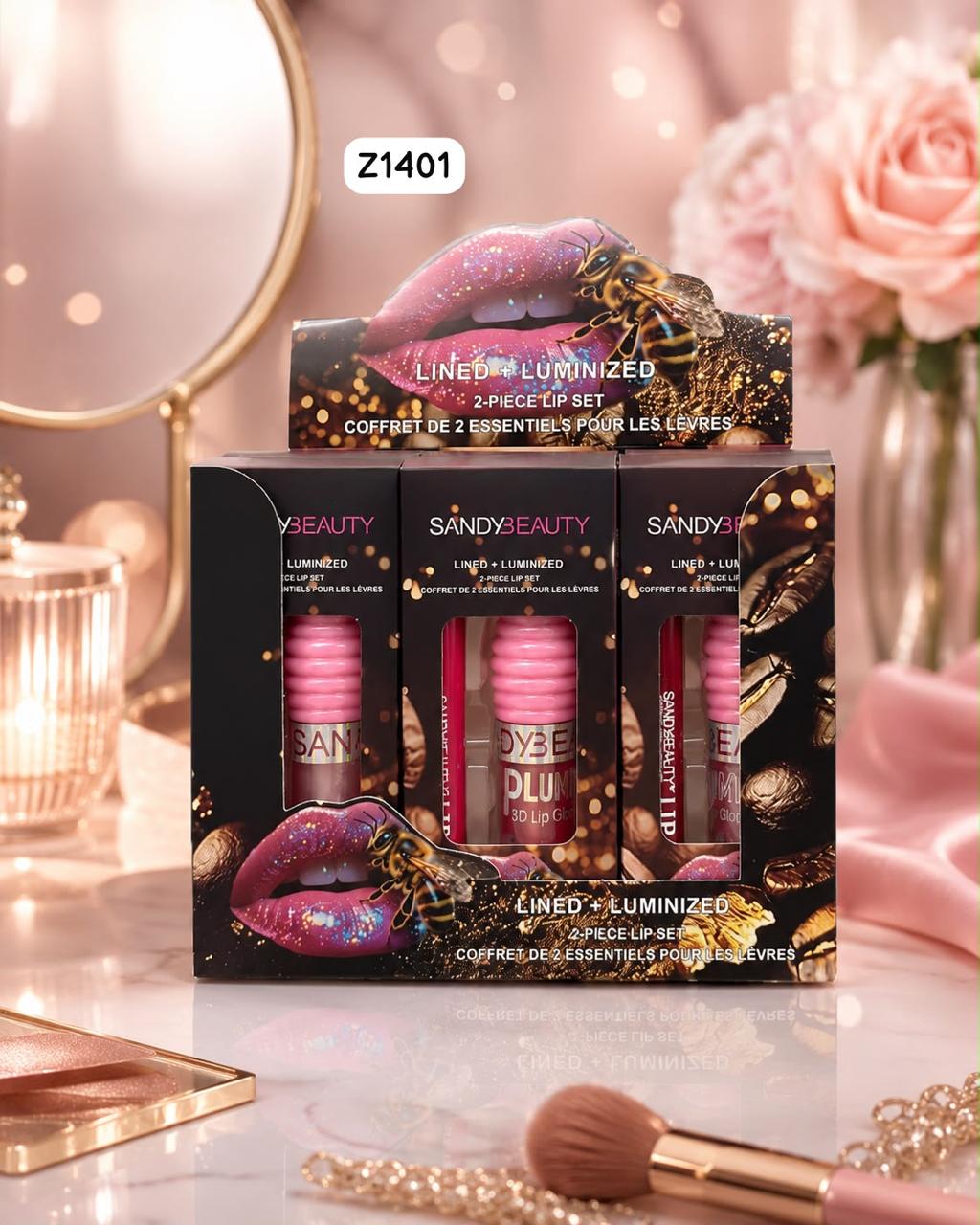 Sandy Beauty Lined + Luminized 2pcs Lip Set