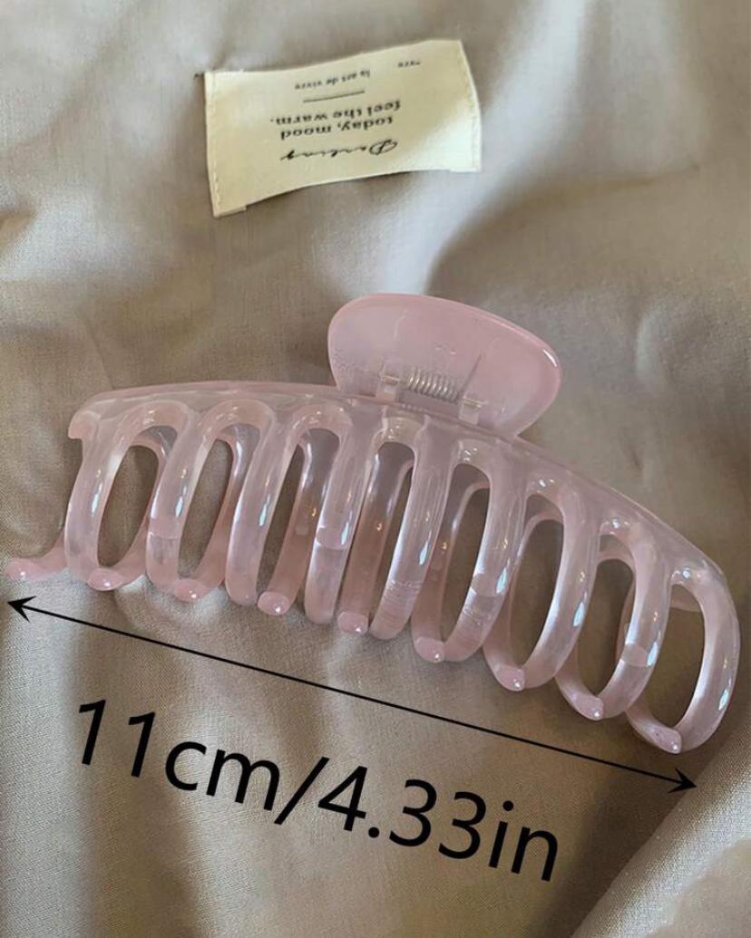 1 PC Women's Large Claws Hair Clips in Pink, Beige Colors
