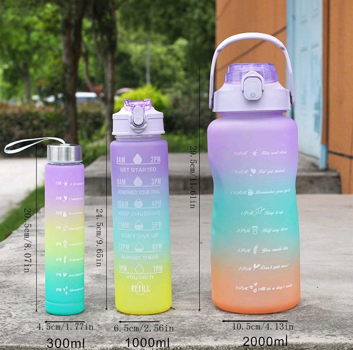 3pcs Water Bottle Set