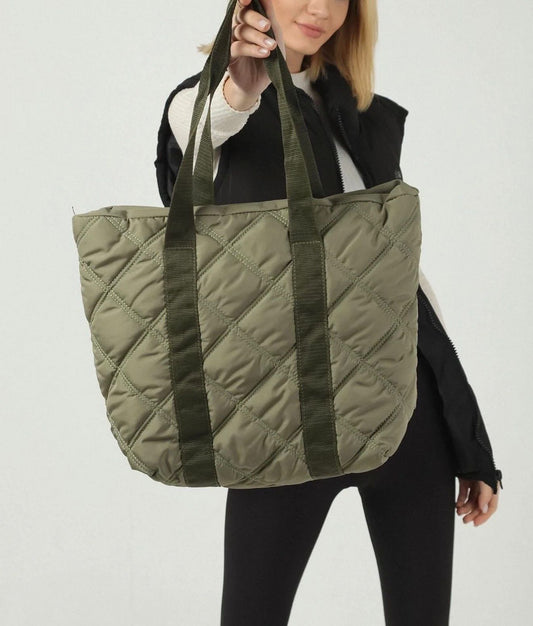 Olive Green Parachute Shoulder Bag