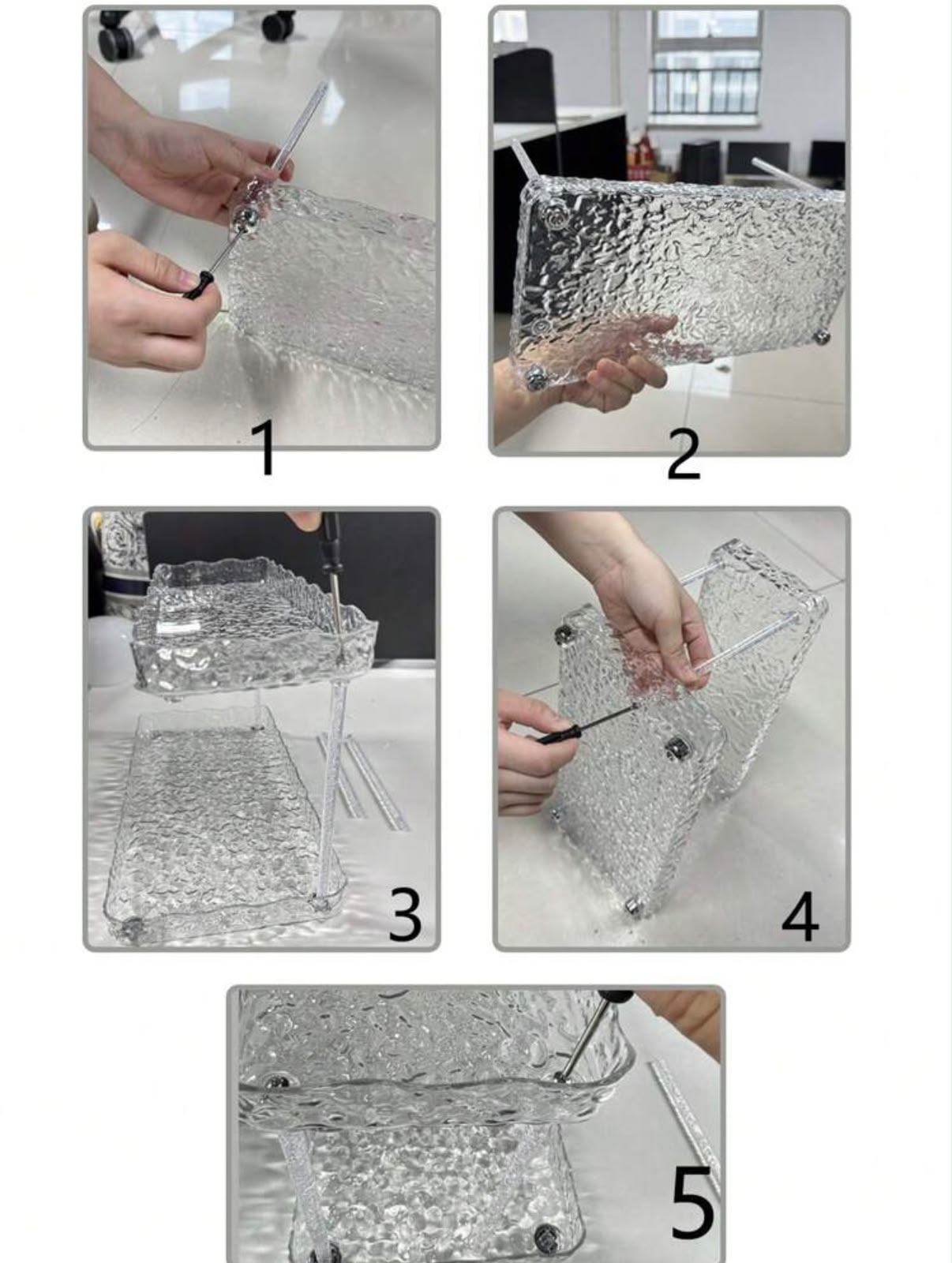 Crystal Glow Double Layer Storage Rack