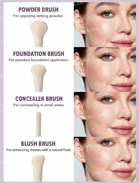 SHEGLAM Pro Core Brush Kit 8pcs/set