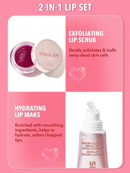 SHEGLAM Lip Scrub & Mask Set